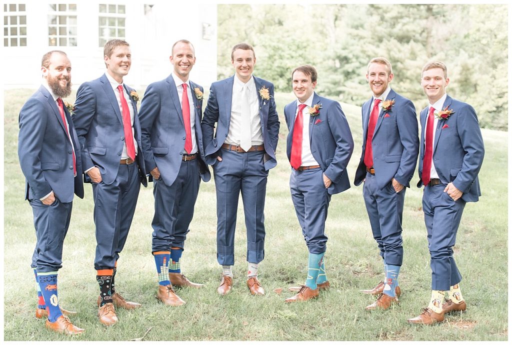 groomsmen and funky socks