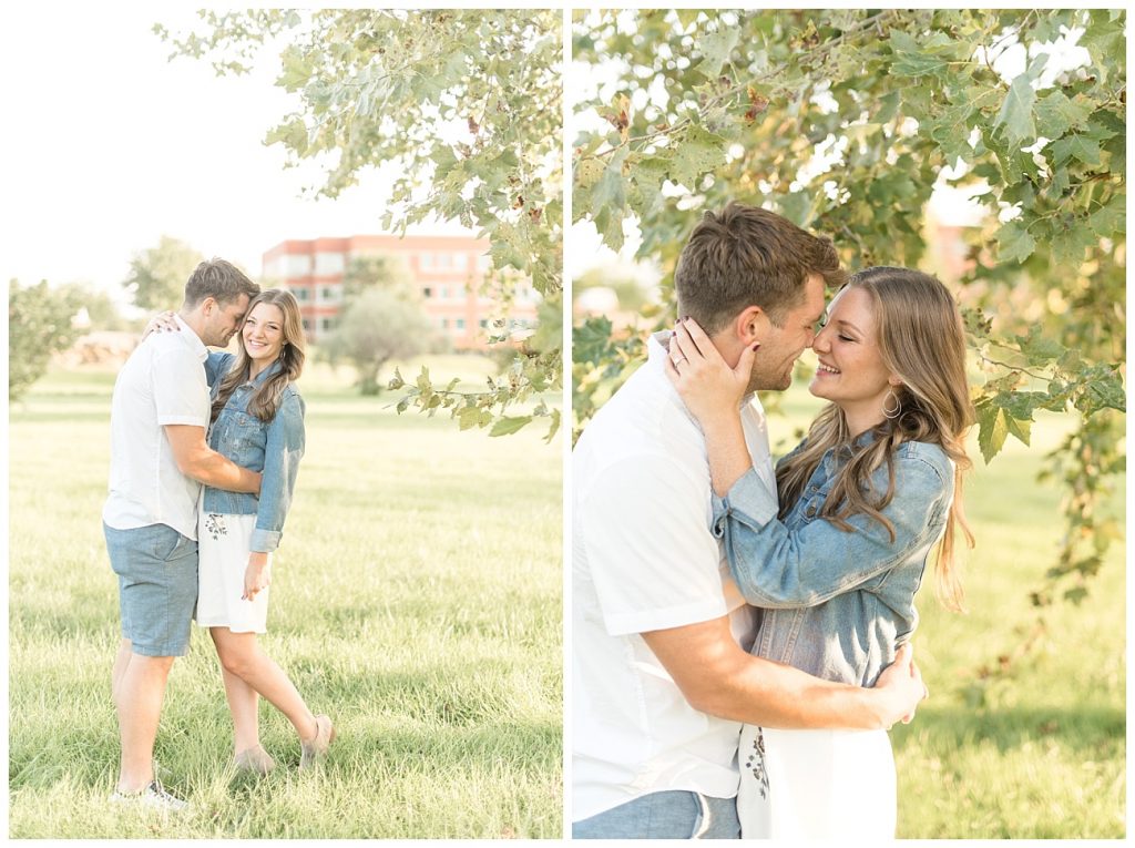 engagement session, overlook park, lancaster pa, greenery, willow trees, open fields, sunset session, light and airy, lancaster pa photographer