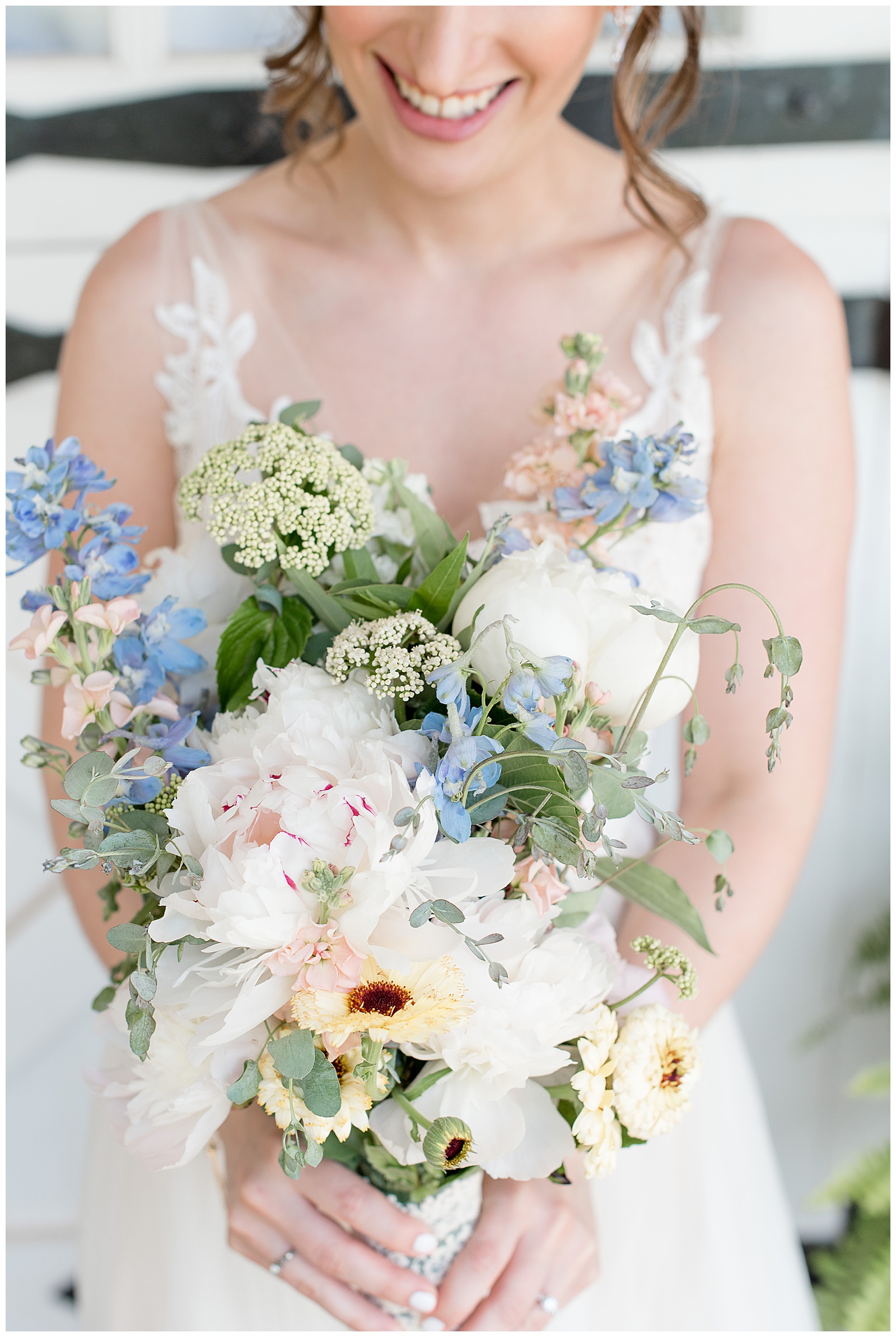 gorgeous wedding bouquet held by the bride