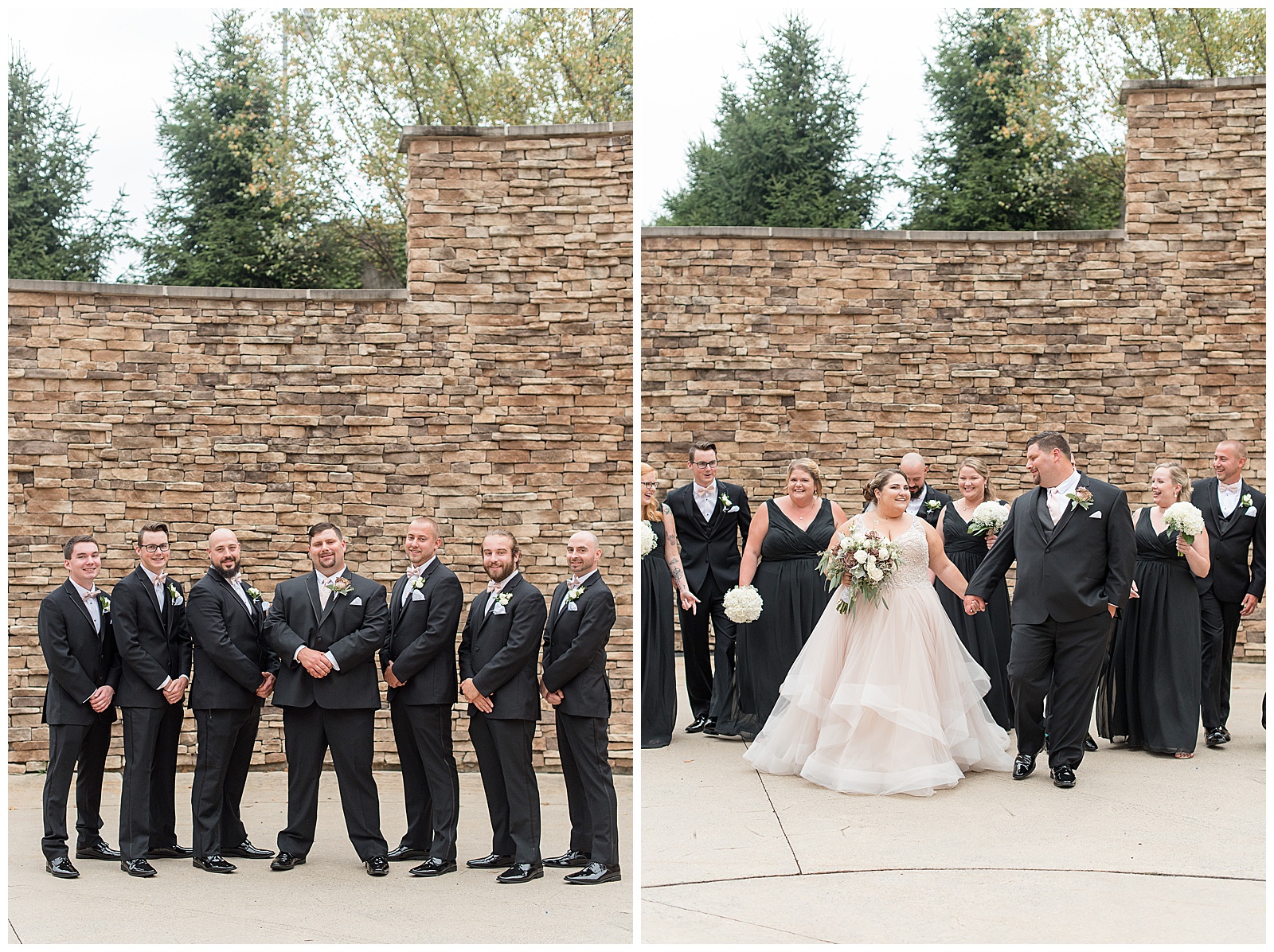 groomsmen and full bridal party