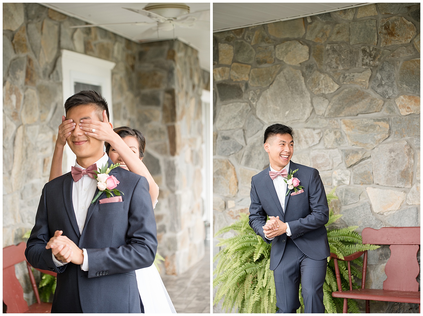 grooms reaction at first look
