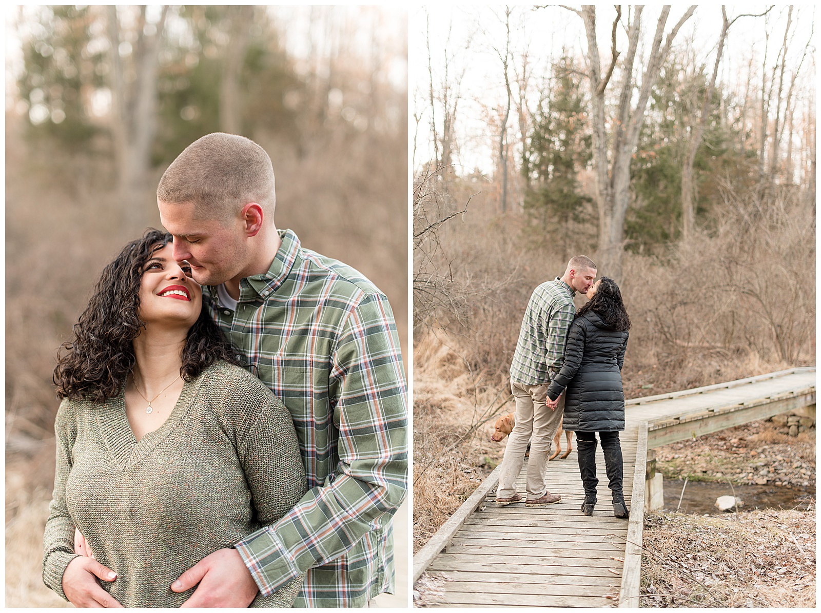 engagement session photos at Nolde Forest in Reading, PA