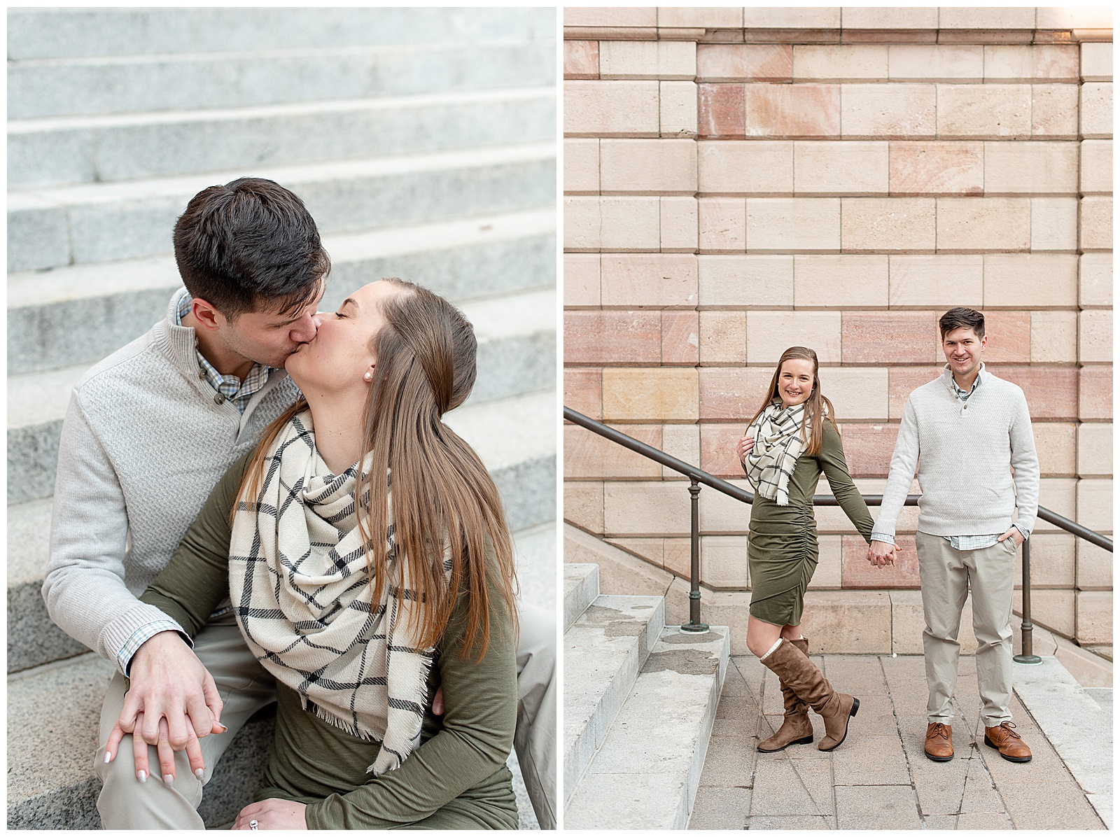 Engagement session at the Lancaster County Courthouse