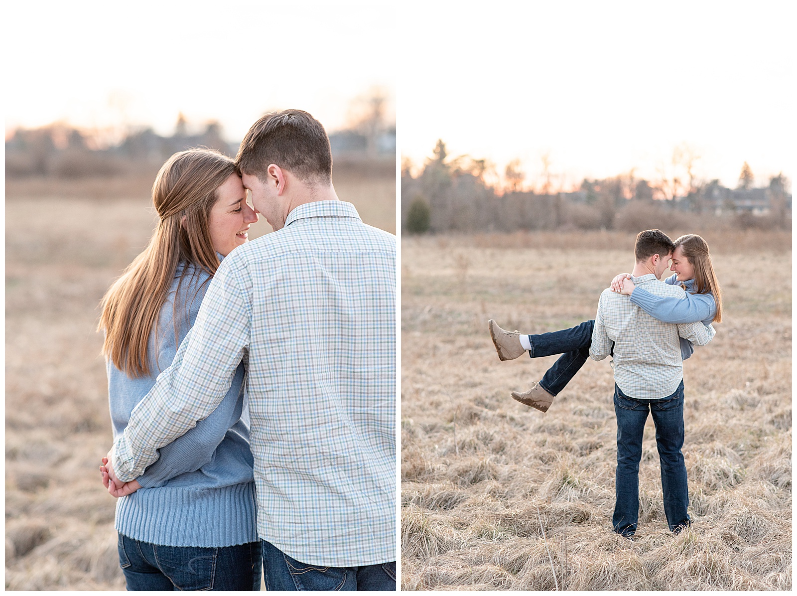 Engagement session at Overlook Park in winter