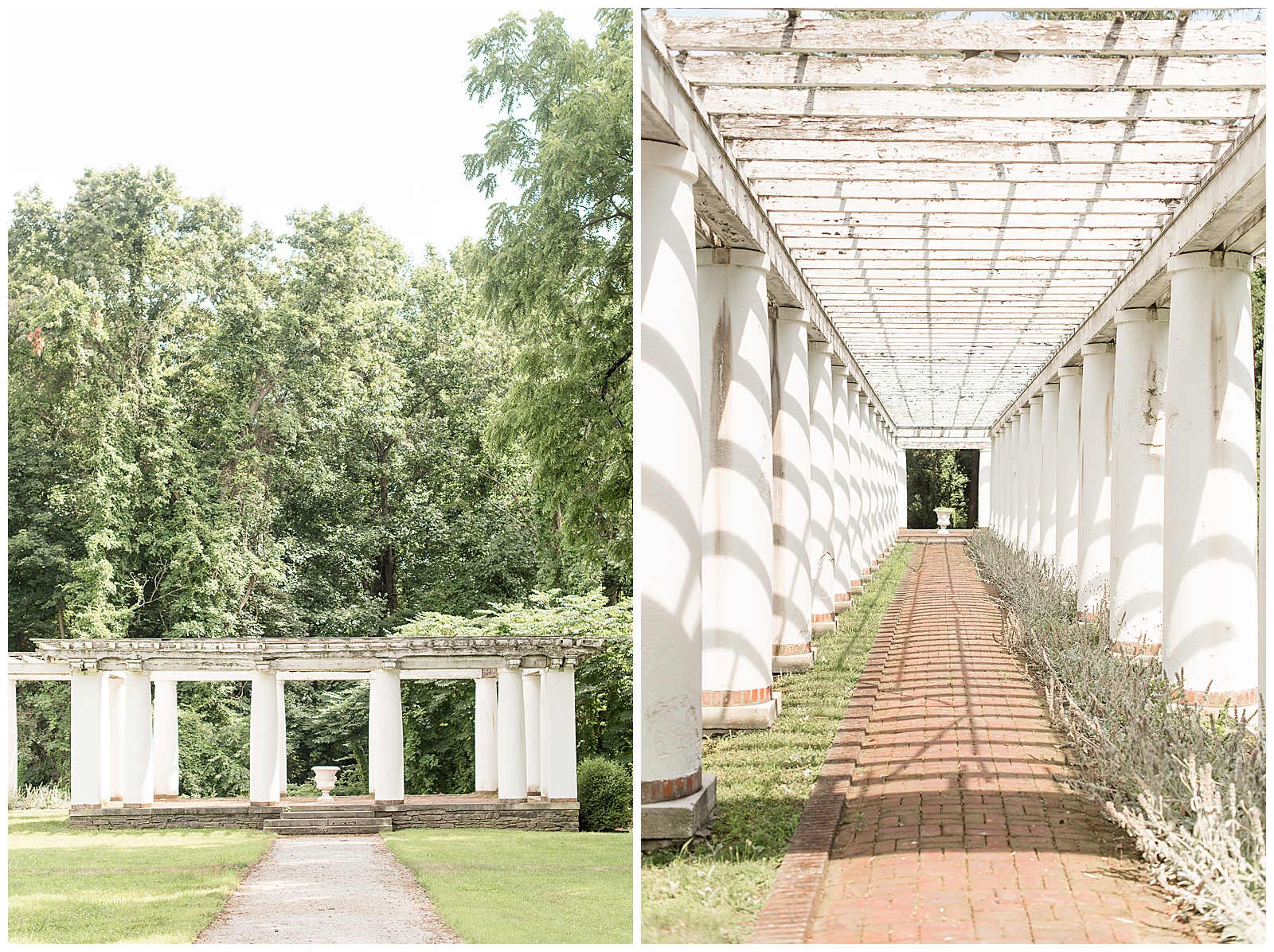 White Pergola on the grounds of Greystone Hall, West Chester