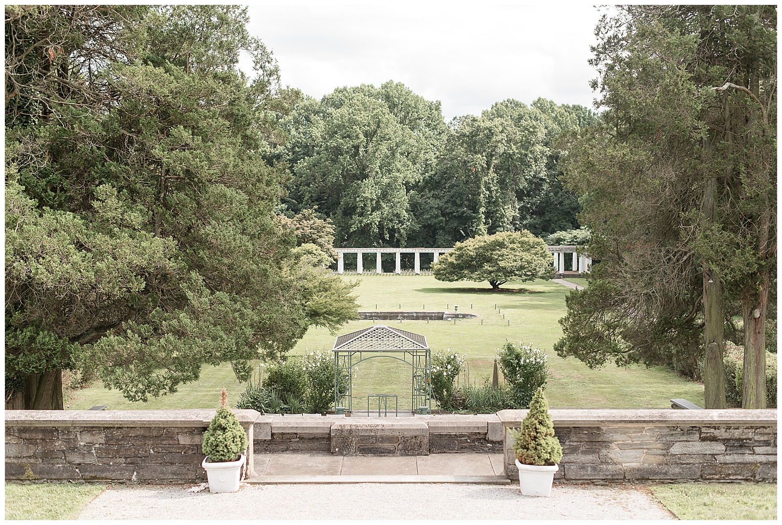 view of the grounds at Greystone Hall wedding venue