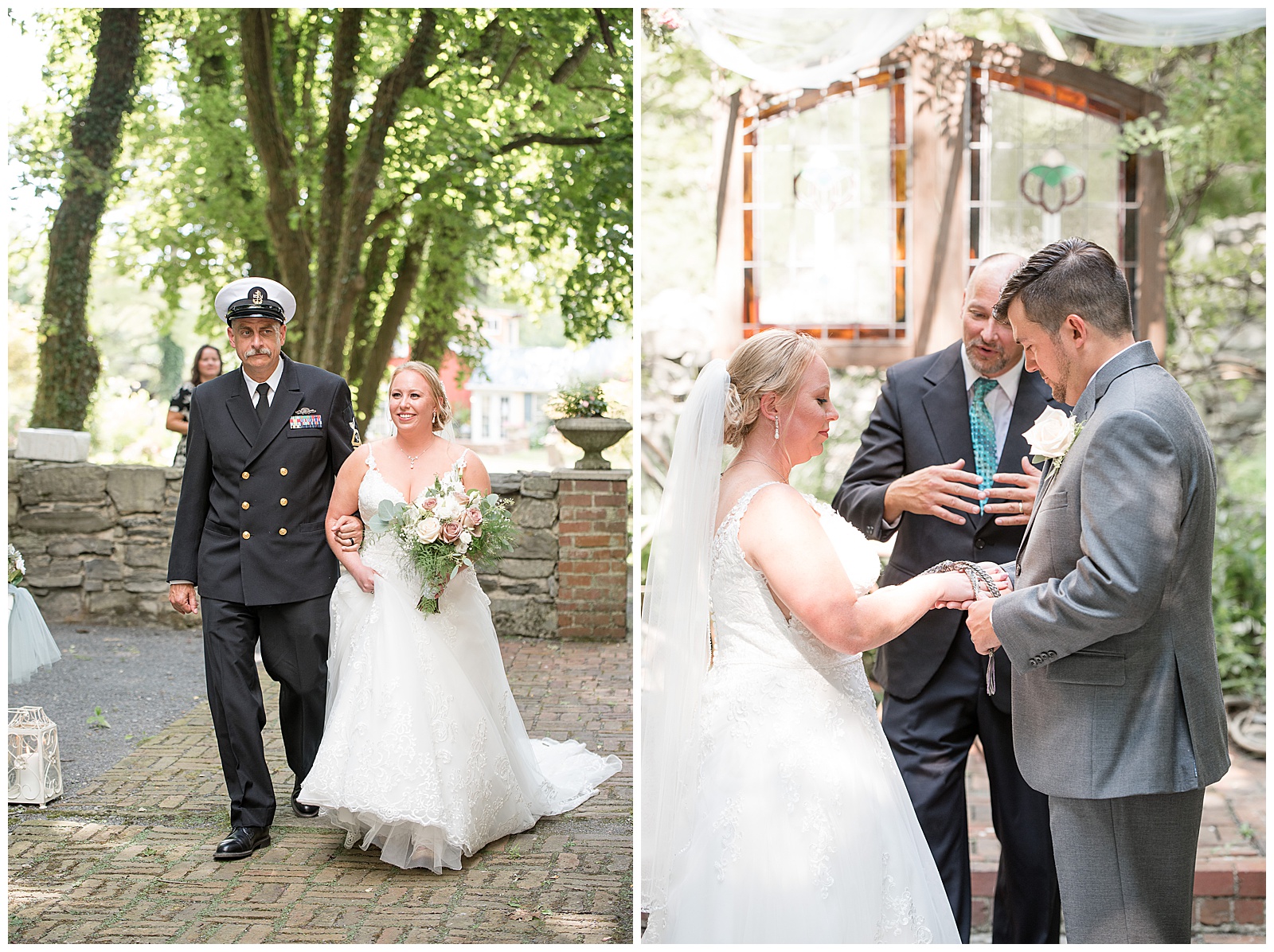 intimate wedding ceremony at Fallen Tree Farm Bed and Breakfast