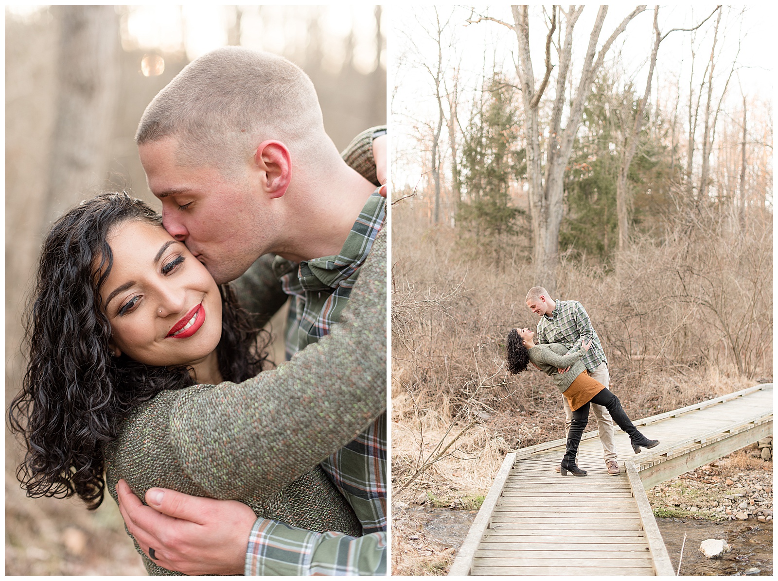 Winter Engagement at Nolde Forest