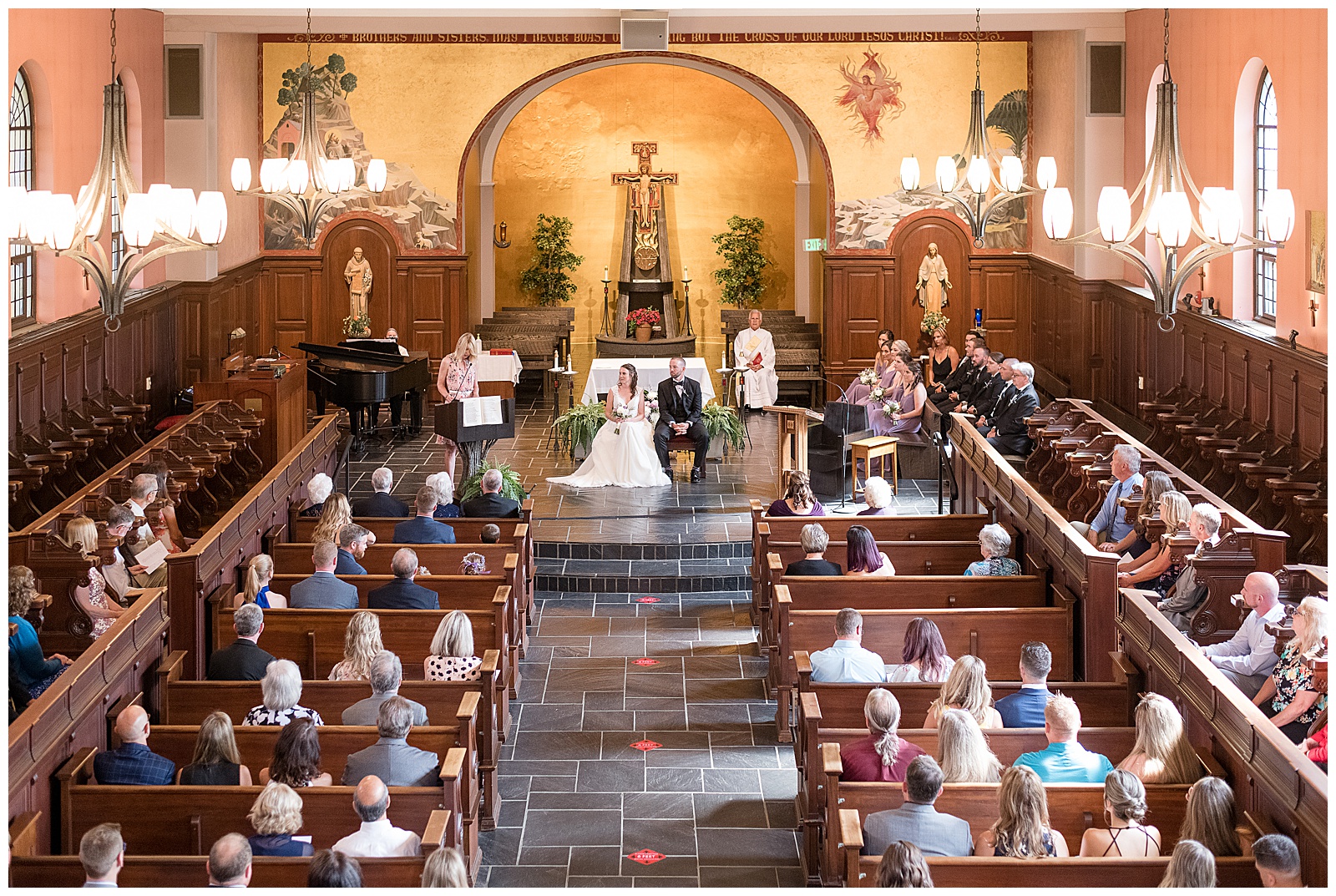 wedding ceremony at the Shrine of Saint Anthony