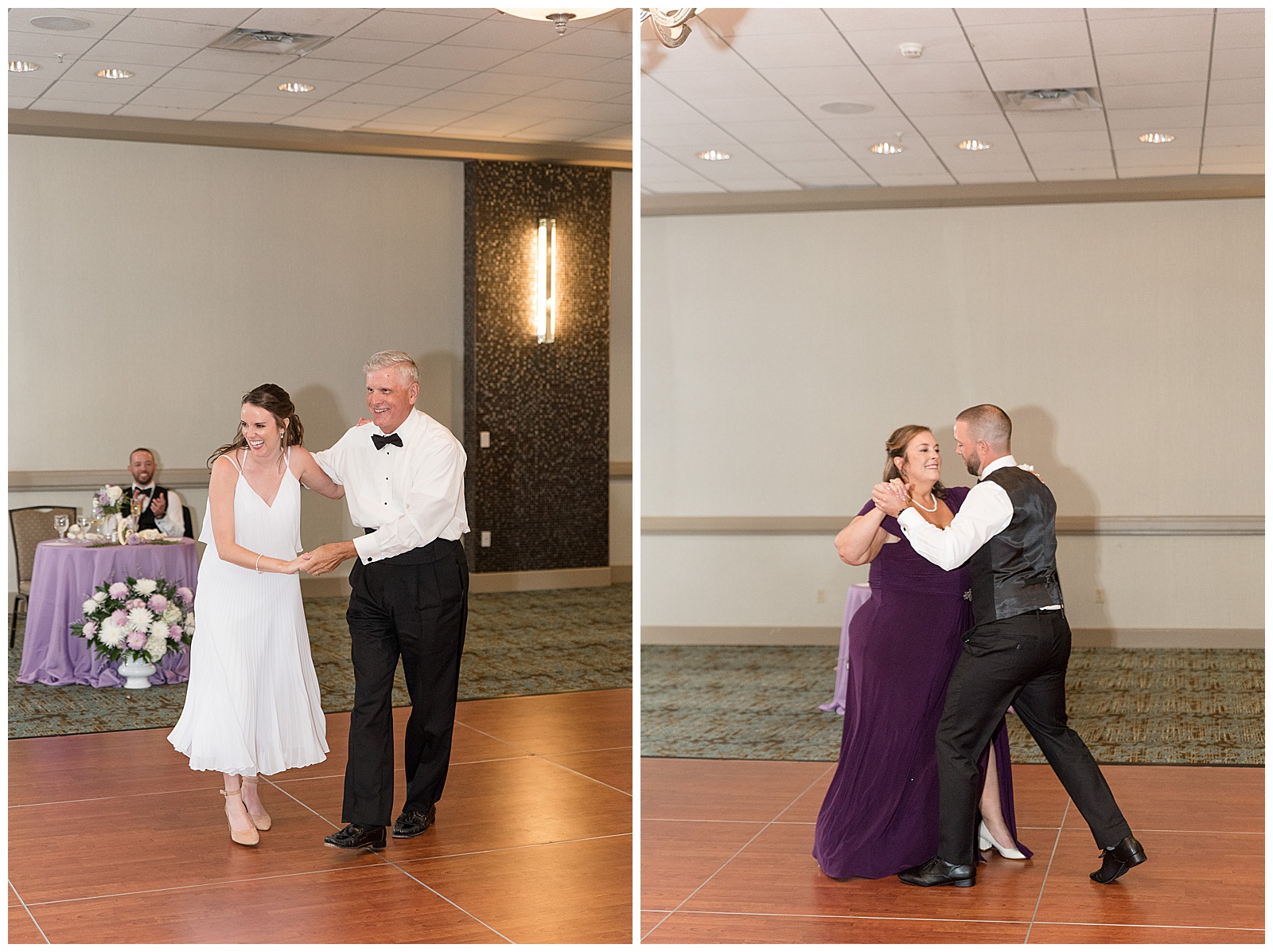 parent dances at romantic wedding at Turf Valley Resort