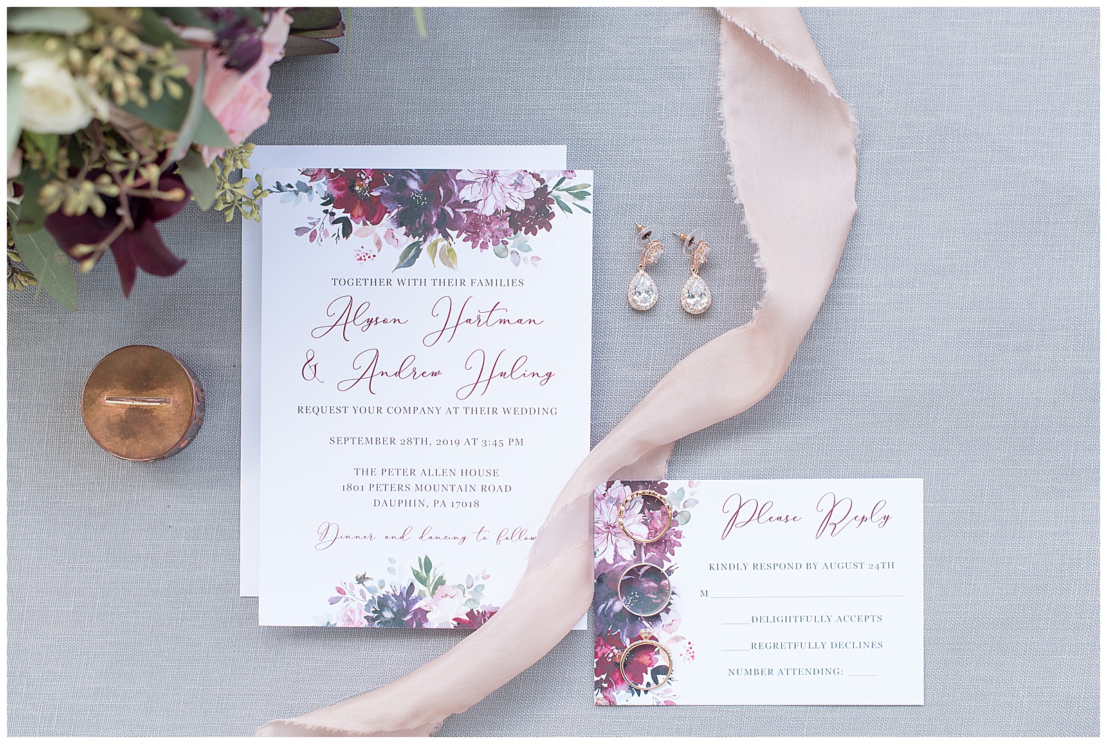 wedding invitation suite and details