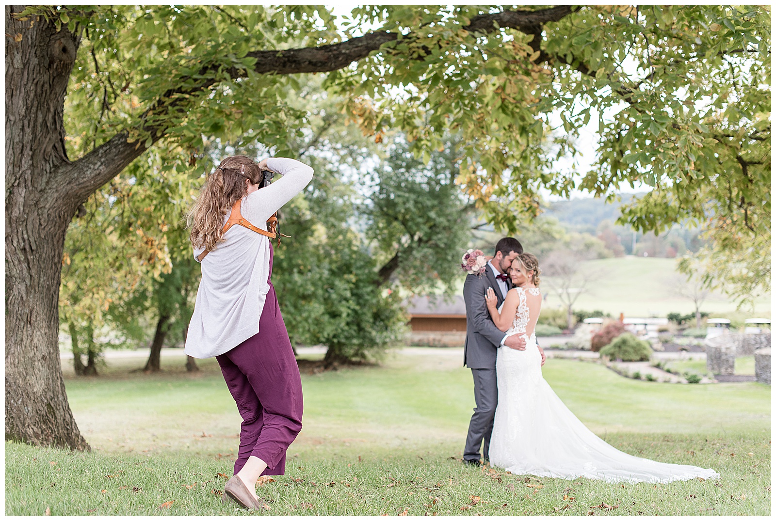 heather marie photography capturing a beautiful outdoor moment with bride and groom