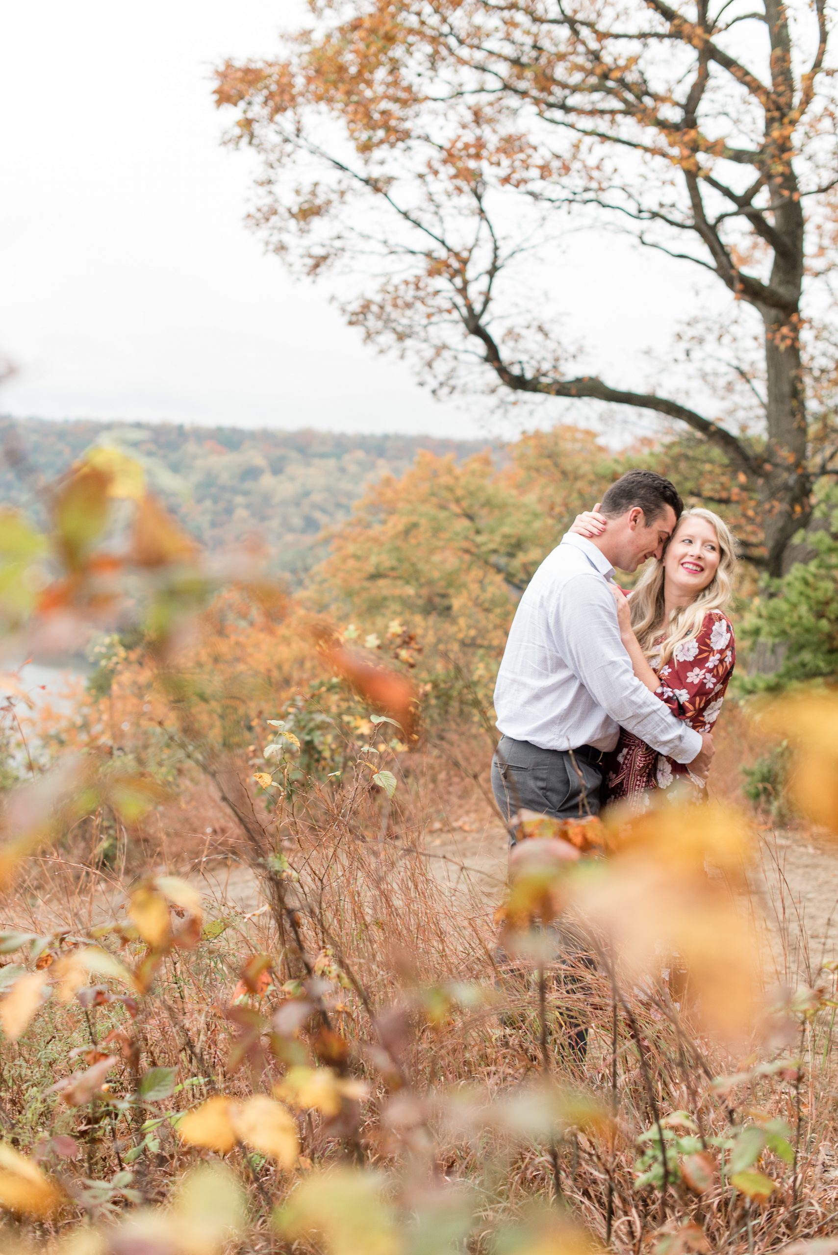 engagement session in PA in the fall