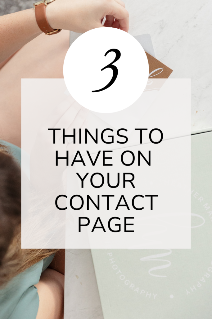 3 things to have on your contact page