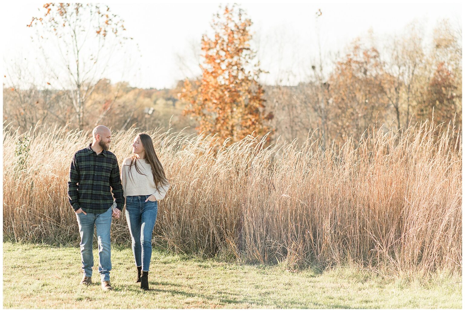 Fall Color Engagement Fall Foliage Engagement Session - heathermariephoto.com