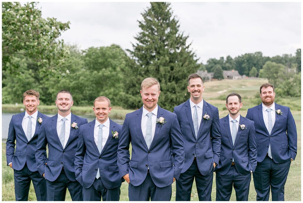 groomsmen photo at French Creek Golf Club wedding