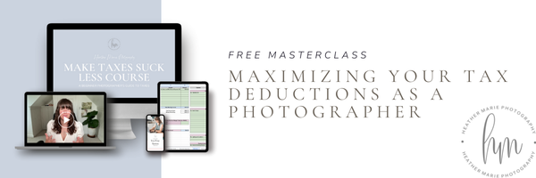 free masterclass on maximizing your tax deductions as a photographer