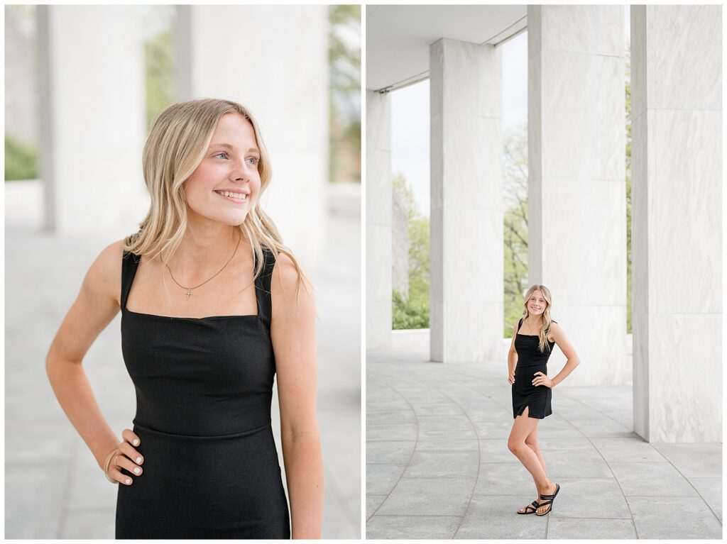 High School senior photos at Founders Hall