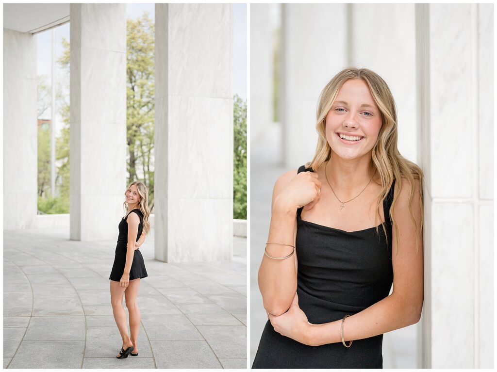 High School senior photos at Founders Hall