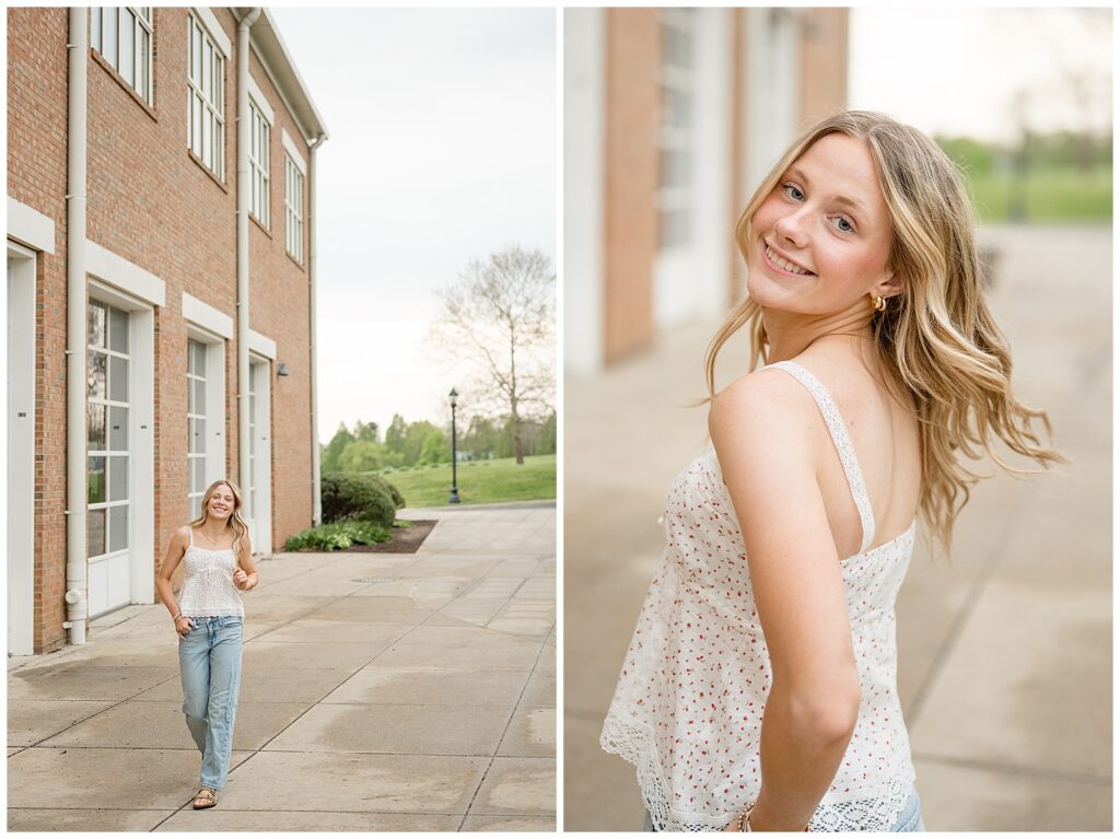 high school year spring founders hall senior session