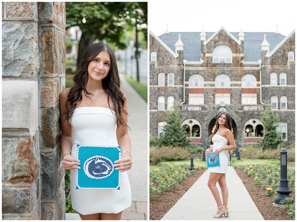 senior session photos at Moravian University 