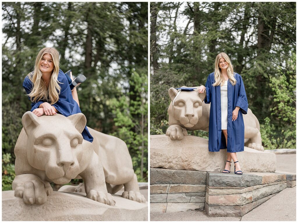 Penn State college grad session at the Nittany Lion Shrine