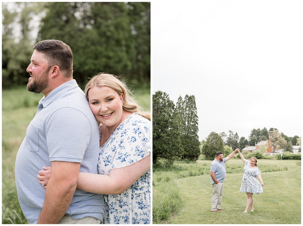 couple having engagement session at Overlook Park